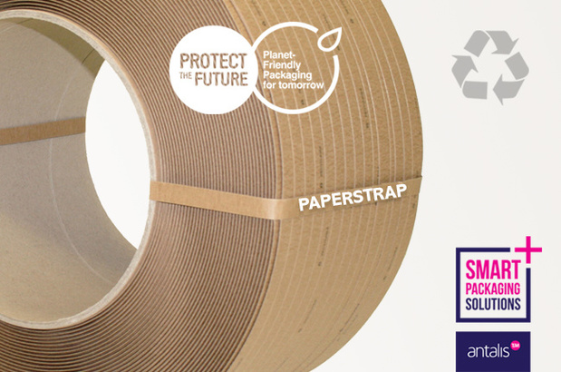 Nieuw bij Antalis: PaperStrap, het milieuvriendelijke papieren omsnoeringsband