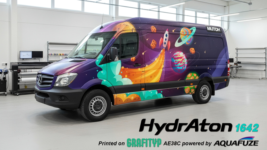 Mutoh et Grafityp testent l'encre Aquafuze pour les applications de wrapping