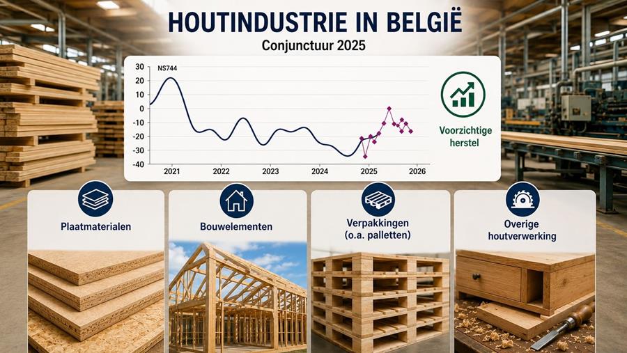 Voorzichtig herstel in Belgische houtindustrie